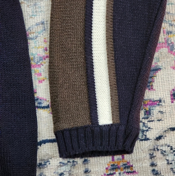 Canyon River Blues Boys Knit Navy/Green Pullover Sweater Winter Fall, sz SM (8) - Picture 7 of 12